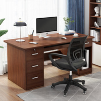 Ensemble bureau et chaise de travail avec tiroir, design moderne et simple en bois, pour la maison et le bureau