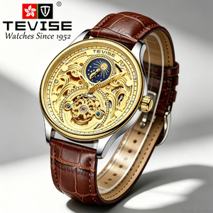 Montres personnalisées en gros de l'usine TEVISE avec logo, montre automatique mécanique à tourbillon, Relojes Personalizados - Product Image 1