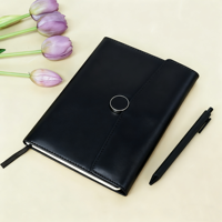 Vente en gros de journaux à pois doublés en quadrillage Journal intime en cuir artificiel avec logo Carnet de notes personnalisé Fournitures scolaires Papeterie
