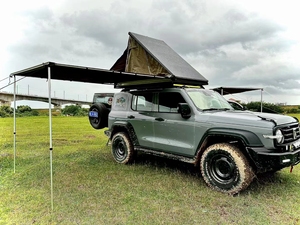Car Roof Tent Tents Triangle Car Roof Top Outdoor Tent Waterproof Rooftop Tents Camping Hiking Home Foldable Awning Soft Vinyl For 1-2 Persons