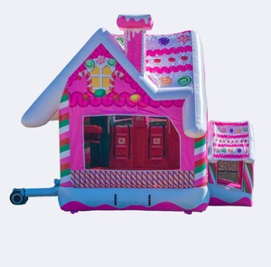 Tobogán Inflable Combinado Seco/Húmedo Candy Combo, <span class=keywords><strong>de</strong></span> Grado Comercial para Fiestas, Cumpleaños y Eventos con Tobogán y Área <span class=keywords><strong>de</strong></span> Brinco - Product Image 3