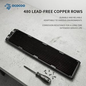 OCOCOO RC480T-S רדיאטור נחושת נטול עופרת 480mm מחליף חום בעל ביצועים גבוהים למחשב קירור מים תחנת עבודה למשחקים - Product Image 1