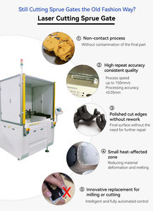 Machine de découpe laser CO2 automatique CNC pour pièces en plastique acrylique, sans bavures, sans déformation, formats graphiques personnalisables BMP/PLT - Product Image 2