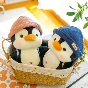 Kawaii Penguin Plush Pillow Lovely Doll Cartoon Stuffed Animal for Baby Plush Round Penguin