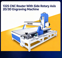 Routeur CNC pour bois 1325 avec 4ème axe rotatif, servomoteur, guide linéaire, machine de gravure, broche 3.0-6.0kW, contrôle NC Studio/DSP pour le bois 3D