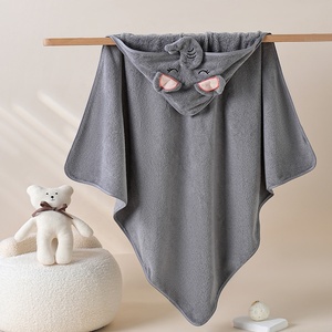 <span class=keywords><strong>Accappatoio</strong></span> per Bambini - Asciugamano con Cappuccio per Neonati in Spugna di Corallo Spessa e Assorbente con Ricamo Cartoon - Product Image 6