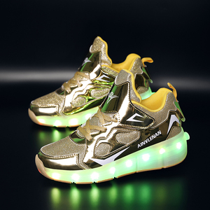 Chaussures à roulettes LED lumineuses pour enfants garçons et filles, baskets à roulettes rétractables, chaussures à roulettes pour enfants - Product Image 1