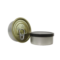 Boîte en aluminium vide de qualité alimentaire pour emballage de snacks, noix et aliments, boîte ronde avec couvercle facile à ouvrir