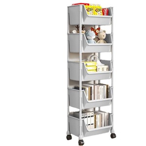 Storage Cart 3 Tier And 4 Tier With Wheels For Bedroom Kitchen Living Room Multipurpose Portable Organizer <b>Shelf</b> - Product Image 5