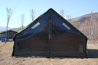 Tenda Udara Oxford Berventilasi 13,5 Meter Persegi Siap AC, Tenda Tiup dengan Pompa untuk Berkemah Keluarga