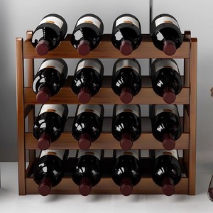 Estante sencillo para vinos, mueble para vinos para el hogar, estante de almacenamiento, bambú, estante de exhibición de vinos para sala de estar, estante para vinos de bar - Product Image 4