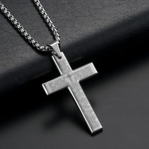 yunnique popular jewelry, <b>titanium</b> steel cross necklace for men, niche and personalized cultural symbol, colorfast - Product Image 3