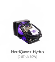 NerdMiner NerdQaxe+ Hydro 2.5Th/s 60W, machine de minage Bitcoin, minage solo, minage de crypto-monnaies, machine de minage BTC
