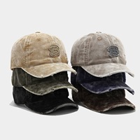 Gorra de béisbol de pana vintage de lujo personalizada al por mayor con parche de letra B, sombrero deportivo retro para moda urbana