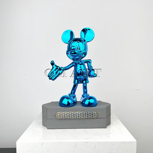 Cadeau, <span class=keywords><strong>jouet</strong></span>, artisanat en résine, Mickey, décoration de <span class=keywords><strong>maison</strong></span> et de bureau, statue de souris animale de dessin animé, collection de galerie, souvenirs, sculpture pop art - Product Image 5