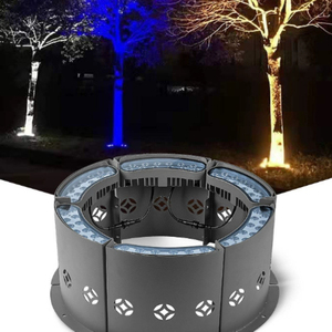 Lampe d'arbre circulaire flexible, projecteur de changement de couleur RGBW, éclairage paysager, décoration d'arbre de <span class=keywords><strong>coco</strong></span> circulaire, lumières de jardin - Product Image 4