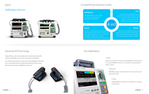 Moniteur Défibrillateur Comen S5 Avancé BTE Défibrillation Manuelle ECG 3/5 dérivations Mode Pacemaker <span class=keywords><strong>AED</strong></span> Utilisation d'Urgence Hospitalière - Product Image 6