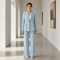Manteau de costume pour femme XS-L, printemps, polo à manches longues, double boutonnage, col cranté, tissu tissé
