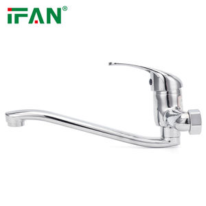 Robinet de <span class=keywords><strong>cuisine</strong></span> mural moderne EUROCLIMA à col long en alliage de zinc, mitigeur pour évier - Product Image 3