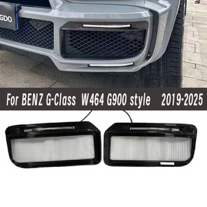 Grille de pare-chocs avant en fibre de carbone sèche avec feux de jour à LED pour Mercedes Classe G W464 G500 G63 <span class=keywords><strong>Brabus</strong></span> G800 <span class=keywords><strong>G900</strong></span> Style Rocket 2019-2025 - Product Image 1