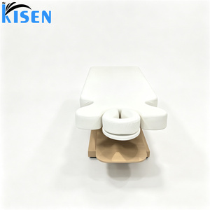 Le lit de massage électrique de style thaïlandais Kisen est doté d'un cuir de qualité supérieure et d'une base en bois réglable, adapté aux massages du visage et du corps. - Product Image 4