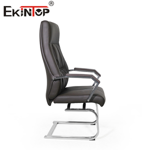 Sinonis Luxury Leather Visitor <b>Chair</b> Fixed Base Guest <b>Chair</b> for Meeting Room Modern <b>Padded</b> Reception Office Conference <b>Chair</b> - Product Image 4