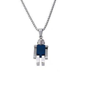 Collier pendentif tendance en acier inoxydable 316L personnalisé, bijoux fins, collier robot mobile pour homme - Product Image 5