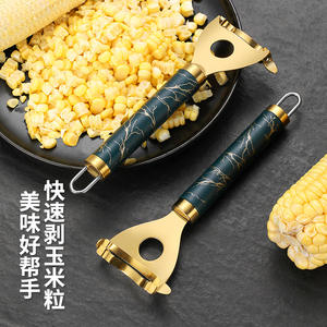 Wow Kitchen Corn Kernel Peeler Thick Handle Stainless Steel Dual Use <b>Vegetable</b> Processing Tool Multifunctional Easy Operate - Product Image 1