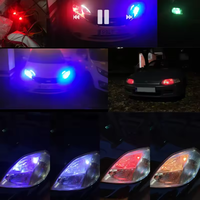 12V T10 W5W RGB COB LED-Glühbirne Stroboskop-Blinklicht Autobeleuchtung Leselampe für Automobile Keilförmige Lampe mit Fernbedienung
