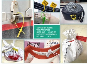 Precintos de Seguridad de Plástico, Etiquetas de Seguridad Autoblocantes de 200 mm para <span class=keywords><strong>Calzado</strong></span> Deportivo, Contenedores, con Logotipo y Número de Serie - Product Image 6