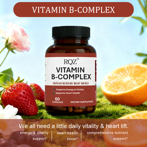 วิตามินบีรวมชนิดแคปซูลสำหรับผู้ใหญ่ (B1/B2/B3/B5/B6/B7/B9/B12) อาหารเสริมเพื่อสุขภาพหัวใจและพลังงาน 60 แคปซูล จำหน่ายจำนวนมากจากโรงงาน - Product Image 3