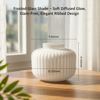 Abat-jour en verre soufflé sodocalcique pour lampe artisanale, épaisseur uniforme, facile à nettoyer, abat-jour de remplacement pour lampe de table, fourniture d'usine