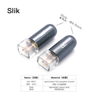 Slik Earphone Pins Plug Connector Adapter AC Baru Aluminium Alloy Hitam Perak Lubang 7mm
