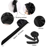 Bonnets extra larges et enveloppes en satin pour cheveux Bonnet de maison en satin de dentelle et de soie Protection des cheveux longs Bonnets en satin avec logo personnalisé