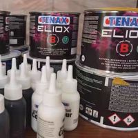 TENAX ZYQ160 Mastic de collage bicomposant pour pierre, colle à marbre intérieur/extérieur, adhésif cristallin AB pour le remplissage et le travail du bois