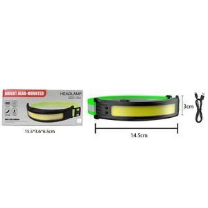 Cob Headlamp Rechargeable 2000 MAh Adjustable Headband High Brightness Up To 50m Range - Product Image 3
