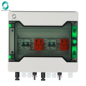 WSDB-PV2/2 IP65 étanche 2 entrées 2 sorties 2 cordes 16A 500V DC PV boîte de combinaison de panneau solaire pour système de réseau de panneaux solaires - Product Image 1