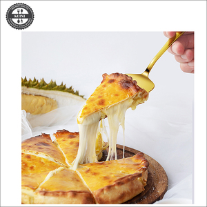 Ensemble de coupe-gâteau pour mariage, élégant ensemble de couteau et de serveur à gâteau avec des bords arrondis en acier inoxydable épaissi pour <span class=keywords><strong>anniversaire</strong></span> - Product Image 4