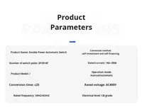 2P 4P 32A 63A 125A 220V Double Alimentation Commutateur de Transfert Manuel Contrôleur Automatique ATS Générateur Électrique