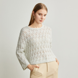 Maglione <span class=keywords><strong>maglia</strong></span> <span class=keywords><strong>maglia</strong></span> <span class=keywords><strong>maglia</strong></span> girocollo personalizzato maglione in lana maglione grigio Mohair da <span class=keywords><strong>donna</strong></span> - Product Image 3