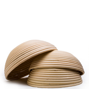 Panier à pain en rotin ovale de 10 pouces rond de 9 pouces ensemble de 2 avec doublure pain lame grattoir pour moule à outils de cuisson - Product Image 2