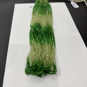 Cuentas de piedras preciosas Tsavorite de calidad fina, cuentas de Tsavorite Rondel facetadas de Color verde sombreado - Product Image 1