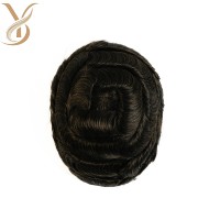Prothèse capillaire pour hommes Versalite Style, densité 120%, cheveux humains indiens Remy, ondulation naturelle, base en dentelle et PU, remplacement de toupet