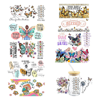 Infirmière enseignante MAMA mère Religion chrétienne personnalisée 3D UV Dtf transfert tasse enveloppes pour 16oz verre canettes de bière tasse froide enveloppes
