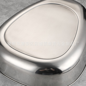 Cuenco de acero inoxidable engrosado para ancianos postrados en cama, orinal ampliado para adultos (hombres y mujeres), y cuenco de enfermería para embarazadas. - Product Image 3