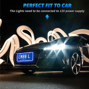 Xiangta Custom Auto Eing Kentekenplaat Frame Auto 12 V 54 Led Kleur Licht Acryl Kentekenplaat Afdekking - Product Image 3