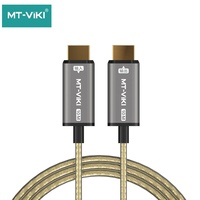 Câble HDMI en fibre optique 10-100M 8K60Hz 4K240Hz 2K 240Hz 30AWG*2C+D+Al+30AWG*4C en alliage d'aluminium avec âme en caoutchouc bleu