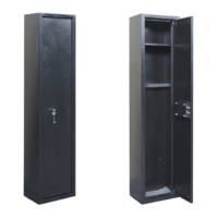 Coffre-fort mécanique en métal Shuaima SM-145K-5 avec serrure à clé, pour armes longues, 5 compartiments, plusieurs options de couleurs, pour la maison ou le bureau