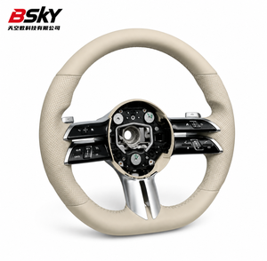 Volante de Cuero Premium para Mercedes-Benz W205 C300 C63 W213 E 300 W22 2 S 500 X2 53 GLC 300 C2 53 <span class=keywords><strong>G</strong></span> LC43 <span class=keywords><strong>A205</strong></span> C205 Beige - Product Image 5