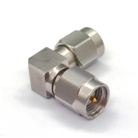 Adaptateur coaxial RF haute fréquence Sma-JWJG, connecteur coaxial à ondes millimétriques, 50 ohms, angle droit, acier inoxydable